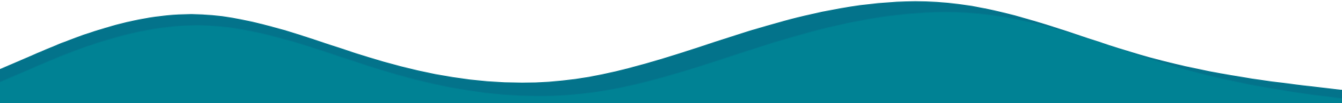 Two overlapping teal waves forming a smooth, undulating pattern.